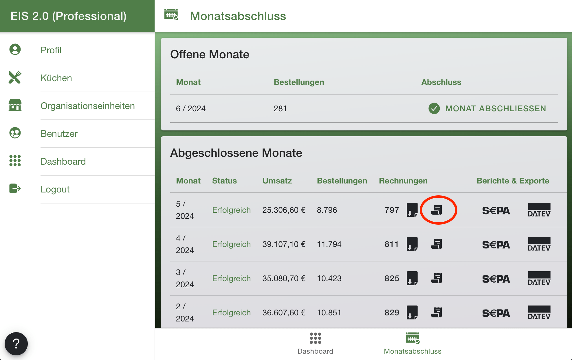 Sponsorenrechnungen herunterladen - EIS 2.0