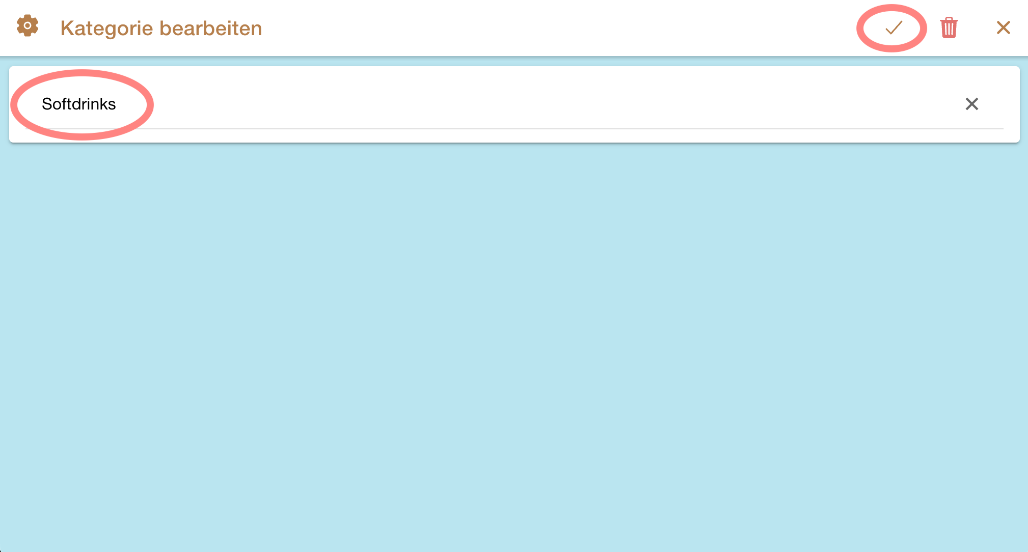 Kategorie bearbeiten - EIS 2.0 Kiosksystem
