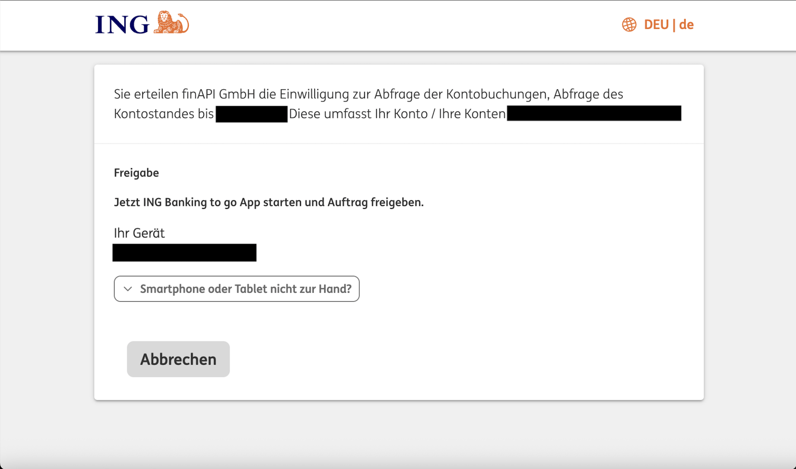 Bestätigung durch SMS, Banking-App oder PIN/TAN Verfahren