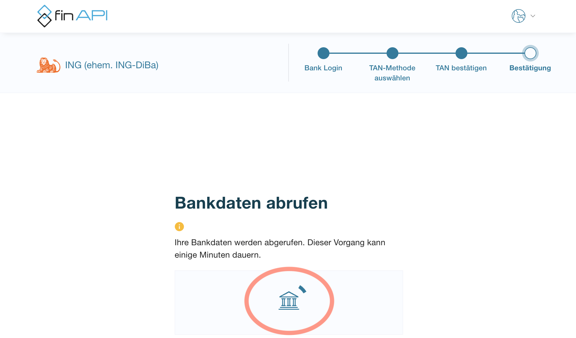 finAPI - Abruf der Bankdaten